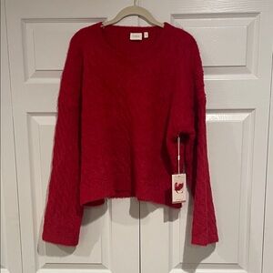 Cyrus Vibrant Red Knit Sweater